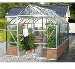 Vitavia Gew&auml;chshaus Cassandra 9900 ESG 3 mm inkl. 4 Dachfenster, Aluminium eloxiert