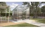 Vitavia Gew&auml;chshaus Freya 7600 HKP inkl. 2 Seitenfenster, Aluminium eloxiert