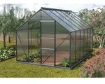 Vitavia Gew&auml;chshaus Merkur 9900 Hohlkammerplatten 4 mm inkl. 2 Dachfenster, Schwarz