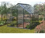 Vitavia Gew&auml;chshaus Merkur 8300 ESG 3 mm inkl. 2 Dachfenster, Schwarz