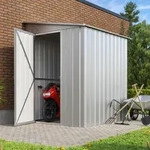 Globel Metallger&auml;tehaus Anlehnger&auml;tehaus Wand-Zierde Lean To 56, Silber/Metallic