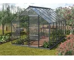 Vitavia Gew&auml;chshaus Merkur 9900 ESG 3 mm inkl. 2 Dachfenster, Schwarz