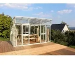 Vitavia Gew&auml;chshaus Aura 11500 ESG/Hohlkammerplatten 10 mm inkl. 5 Fenster, Weiss