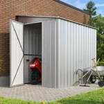 Globel Metallger&auml;tehaus Anlehnger&auml;tehaus Wand-Zierde Lean To 58, Silber/Metallic