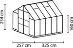 Vitavia Gew&auml;chshaus Domus 8300 HKP 4 mm inkl. 4 Dachfenster Aluminium eloxiert