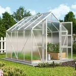 Vitavia Gew&auml;chshaus Domus 6700 HKP 4 mm inkl. 2 Dachfenster Aluminium eloxiert