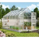 Vitavia Gew&auml;chshaus Domus 9900 HKP 4 mm inkl. 4 Dachfenster Aluminium eloxiert