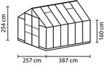 Vitavia Gew&auml;chshaus Domus 9900 HKP 6 mm inkl. 4 Dachfenster Smaragd