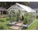 Vitavia Gew&auml;chshaus Merkur 11500 ESG 3 mm inkl. 2 Dachfenster, Aluminium eloxiert
