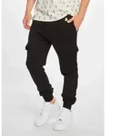 moderne Just Rhyse Herren Jeans Kordelzug Taschen 360 g/m2 mit Baumwolle Schwarz - S