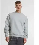 weiches URBAN CLASSICS Herren Sweatshirt Rippb&uuml;ndchen 330 g/m2 mit Baumwolle Grau -
