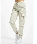 moderne URBAN CLASSICS Damen Jeans Stretch Kordelzug Taschen mit Baumwolle Beige - XS