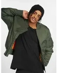 funktionale URBAN CLASSICS Herren Bomber-Jacke &Uuml;bergangs-Jacke 108 g/m2 Khaki - L