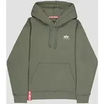 l&auml;ssiger Alpha Industries Herren Hoodie mit Baumwolle Milit&auml;r-Gr&uuml;n - XXL