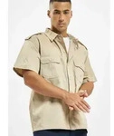 bequemes Brandit Herren Hemd Kurzarm Beige - 7XL