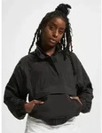 l&auml;ssige URBAN CLASSICS Damen Jacke Rei&szlig;verschluss Kapuze 78 g/m2 Schwarz - M