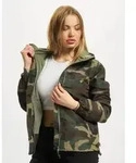 schlichte Brandit Damen Jacke Rei&szlig;verschluss Kapuze Camouflage - XS