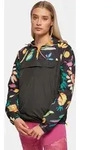 moderne Urban Classics Damen Jacke gro&szlig;e Kapuze Kordelzug 68 g/m2 Schwarz/Bunt...