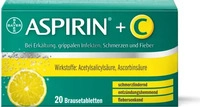 PZN-DE 01894063, Aspirin plus C Brausetabletten 20 St, Grundpreis: &euro; 0,47 /