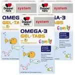 3x Doppelherz Omega-3 Gel-Tabs family system 3x60 St Kautabletten