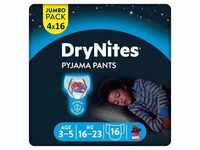 Huggies DryNites Windeln für Jungen 3-5 Jahre (16-23kg) Jumbo Monatspack 4x16...