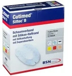Cutimed Siltec B Schaumverb.7x10 cm oval 12 St Kompressen