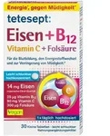 Tetesept Eisen+B12 Vitamin C+Fols&auml;ure Filmtabl. 30 St Filmtabletten