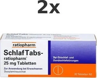 PZN-DE 07707524, Schlaf TABS-ratiopharm 25 mg Tabletten 20 St, Grundpreis: &euro;