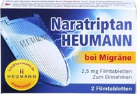 PZN-DE 09542263, Naratriptan Heumann bei Migr&auml;ne 2,5 mg Filmtabl. 2 St