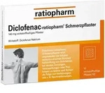DICLOFENAC-ratiopharm Schmerzpflaster 10 St Pflaster