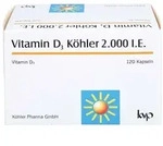 PZN-DE 10005079, kvp Vitamin D3 K&ouml;hler 2.000 I.e. Kapseln 120 St, Grundpreis: &euro;