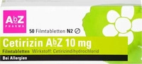 PZN-DE 06716142, Cetirizin AbZ 10 mg Filmtabletten 50 St, Grundpreis: &euro; 0,06 /