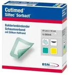 Cutimed Siltec Sorbact B PU-Verb.15x15cm 12 St Kompressen