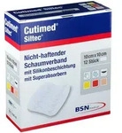 Cutimed Siltec Schaumverb.10x10 cm nicht haftend 12 St Kompressen