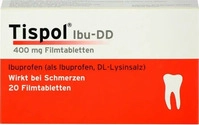 PZN-DE 00579796, Tispol Ibu DD Filmtabletten 20 St, Grundpreis: &euro; 0,36 / St&uuml;ck
