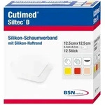Cutimed Siltec B Schaumverb.12,5x12,5 cm m.Haftr. 12 St Kompressen