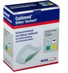 Cutimed Siltec Sorbact B PU-Verb.7,5x7,5cm 12 St Kompressen