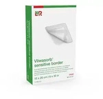 Vliwasorb sensitive border 15x25cm superabs.Wundv. 10 St Verband