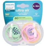 Philips Avent Fopspeen +6m Air blad/poes 2st 2 St Schnuller