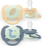 Philips Avent Fopspeen +6m Soft night perzik/blauw 2 St Sauger, Grundpreis: &euro;