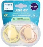 Philips Avent Fopspeen +0m Air beige/groen 2st 2 St Schnuller