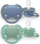 Philips Avent Fopspeen +6m Soft blauw/groen 2st 2 St Schnuller, Grundpreis: &euro;