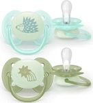 Philips Avent Fopspeen +0m Soft night groen/kaki 2 St Sauger, Grundpreis:...