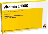 PZN-DE 00652205, W&ouml;rwag Pharma Vitamin C 1000 Filmtabletten 20 St, Grundpreis: