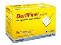 Berlifine micro Kanülen 0,25x8 mm 100 St Kanüle