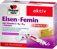PZN-DE 01446577, Doppelherz aktiv Doppelherz Eisen-Femin Direct Pellets 20 St,