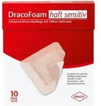 Dracofoam Haft sensitiv Schaumst.Wund.5x5 cm 10 St Verband