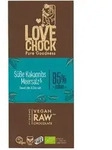 Lovechock Bio rohe Schokolade, S&uuml;&szlig;e Kakaonibs-Meersalz 70 g Schokolade