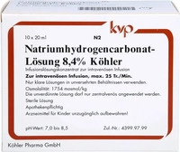 PZN-DE 02699926, K&ouml;hler Pharma NATRIUMHYDROGENCARBONAT-L&ouml;sung 8,4% K&ouml;hler 10x20 ml