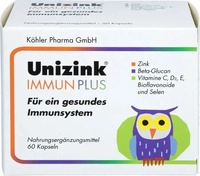 PZN-DE 05489336, Unizink Immun Plus Kapseln 1x60 St, Grundpreis: &euro; 0,43 / St&uuml;ck